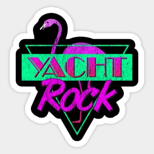 Yacht Rock Party Boat Drinking graphic 80s Faded Sticker